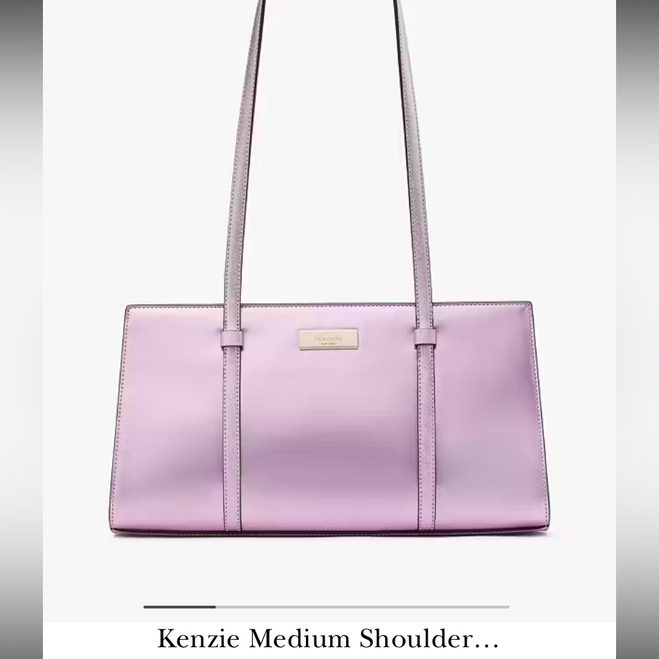 Kate Spade Quartz Pink Metallic Shoulder Bag With Sleek Design
